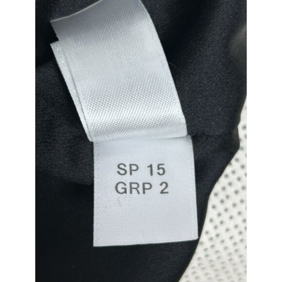 St John Women's Leather Zipper Moto Jacket in Cavier/Cream - Sz 4 - NWT - Picture 11 of 11